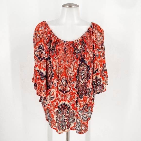 Evereve Braeve Floral Boho Peasant Top - Picture 1 of 4